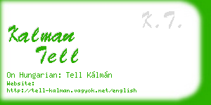 kalman tell business card