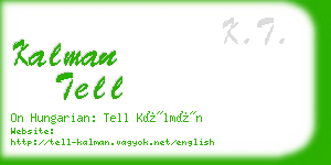 kalman tell business card